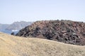 View from the top of Nea Kameni to island Santorini