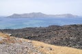 View from the top of Nea Kameni to island Terasia and city Manolas