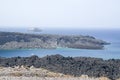 View from the top of Nea Kameni to Palea Kameni and the mineral