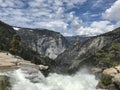 View from the top of Nevada Falls in Yosemite Valley, Yosemite National Park, California Royalty Free Stock Photo