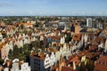 View from top of the Old Town of Gdansk. Poland Royalty Free Stock Photo