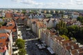 View from top of the Old Town of Gdansk. Poland Royalty Free Stock Photo