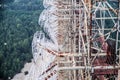 View from the top of overhorizon antenna array DUGA in Chernobyl zone