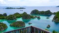 View from the top of the Pianemo Islands Royalty Free Stock Photo