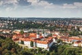 View from the top of Prague and the Strahov Monastery, Royalty Free Stock Photo