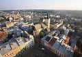 View from top of rathaus in Lviv Royalty Free Stock Photo