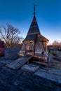 Top of Roof at Sunset - Abandoned Gundry Sanitarium - Baltimore, Maryland