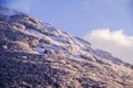 San Vicino mountain in italy at sunset in winter Royalty Free Stock Photo