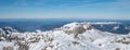 View from the top of the Schiltorn mountain in the Alps, Switzerland. Photographed in on a cold clear day in January. Royalty Free Stock Photo