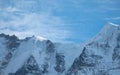 View from the top of the Schiltorn mountain in the Alps, Switzerland. Photographed in on a cold clear day in January. Royalty Free Stock Photo