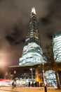 View on top of Shard, the tallest European building, at night Royalty Free Stock Photo