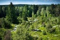 View from the top of the Snake Hill - Czech Repulic, Czech Canada Natural Park Royalty Free Stock Photo