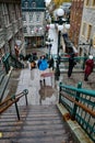 View From Upper Town of the Quartier Petit Champlain in Quebec City, Canada Royalty Free Stock Photo