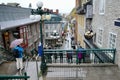 View From Upper Town of the Quartier Petit Champlain in Quebec City, Canada Royalty Free Stock Photo