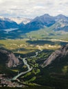 View from the top of Sulphur Mountain, Banff Royalty Free Stock Photo
