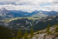 View from the top of Sulphur Mountain, Banff Royalty Free Stock Photo