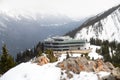 View at the top of Sulphur Mountain Royalty Free Stock Photo