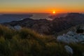 View from the top of Sveti Jure peak in the Biokovo mountains Croatia. Brac island on the background. Royalty Free Stock Photo