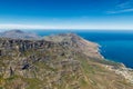 View from top of Table Mountain in Cape Town Royalty Free Stock Photo