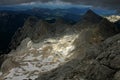 View from the top of Triglav to Zeleni Sneg