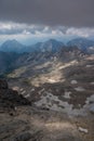 View from the top of the Zugspitze Royalty Free Stock Photo