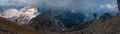 View from the top of the Zugspitze Royalty Free Stock Photo