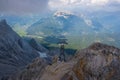View from the top of the Zugspitze Royalty Free Stock Photo