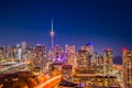 View of Toronto city at night Royalty Free Stock Photo