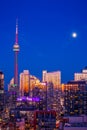 View of Toronto city at night Royalty Free Stock Photo