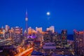 View of Toronto city at night Royalty Free Stock Photo