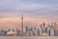 Toronto city during sunset from Toronto Central Island