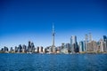 View of Toronto Downtown from Lake Ontario Royalty Free Stock Photo