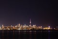 View at Toronto skyline at night Royalty Free Stock Photo