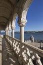 View from the Torre de Belem tower in Lisbon Royalty Free Stock Photo