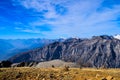 View on the Torrenthorn on a sunny autumn day, seeing the swiss alps, Switzerland / Europe