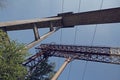 Bridge iron and concrete bottom view