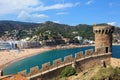 Tossa de Mar Spain sea beach coast Catalonia travel spanish village city town Costa Brava beaches blue Mediterranean vacation old Royalty Free Stock Photo