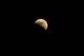 A view of the total lunar eclipse of the moon on November 8,2022,In Japan. Royalty Free Stock Photo