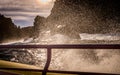 View from tour boat on Tasman Island, Tasmania, Australia