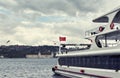 View of tour boat / yacht parked in Kurucesme