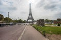 View of Tour Eiffel from Trocadero in Paris, France. Royalty Free Stock Photo