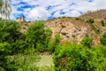 View of Tourbillon Castle and Valere Basilica in Sion, Switzerland Royalty Free Stock Photo