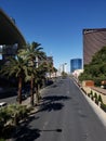 view of the tourist area on the main avenue of the city of Las Vegas, Nevada at day