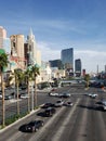 view of the tourist area on the main avenue of the city of Las Vegas, Nevada at day