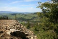 View from the tourist attraction observation deck Stezka v oblacich or Sky Walk In the Czech village of Dolni Morava. Royalty Free Stock Photo