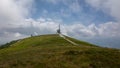 View of the tourist attraction, the radar station on the mountain named \'Grand Ballon