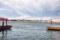 View from the tourist pier to Dubai Creek in Dubai city, United Arab Emirates