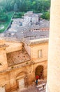 View tourists in Ducal Palace. Urbino