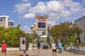 View of tourists near Caesars Palace hotel on sunny summer day. Las Vegas, Nevada, Royalty Free Stock Photo