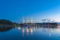 View toward the four-masted sailing ship Passat in TravemÃÂ¼nde Royalty Free Stock Photo